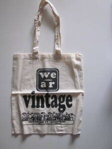  Holland ma- -stroke lihito old clothes shop shop sack eko-bag light ground cloth . Vintage Vintage. character Logo 