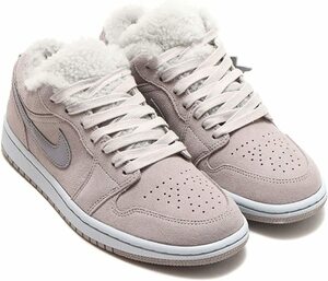 送料無料 24.5cm●NIKE ナイキ エア ジョーダン 1 ロー SE W AIR JORDAN 1 LOW SE ボア DO0750-002 AJ シェルパ フリース グレー もこもこ