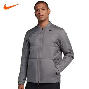 M●NIKE ナイキ SYN コア フィル ジャケット 932310-036 グレー 灰 シンセティック リバーシブル ゴルフ ウェア ジャケット 撥水 雨