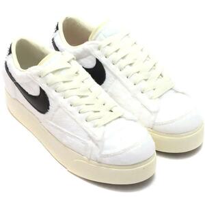 送料無料 24.5cm●NIKE ナイキ ブレーザー ロー プラットフォーム W BLAZER LOW PLATFORM セイル DO2115-133 ファー もこもこ スタッツ 