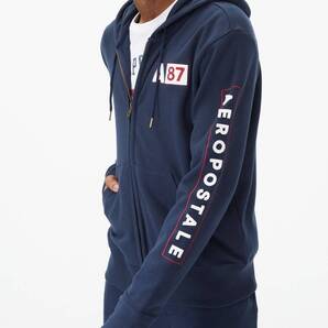 ●送料無料●大きいサイズ Aeropostale フルジップパーカー(A87/ネイビー) 【USサイズ/3XL】