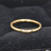 [RING] Yellow Gold Plated Stainless Smooth Simple スムース シンプル イエローゴールド 2mm 甲丸スリム リング 22号 (1.5g)【送料無料】_画像3