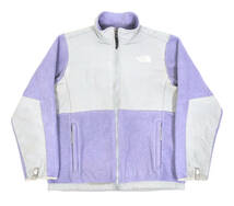 2000s THE NORTH FACE Denali jacket Girls L Gray×Light purple オールドノースフェイス デナリジャケット グレー×ライトパープル_画像1