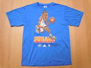 NBA DURANT #35 ケビン・デュラント★オクラホマシティ・サンダー adidas アディダス Tシャツ O★青 古着★b