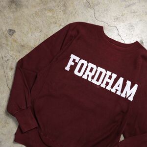 90s USA製 チャンピオン リバースウィーブ FORDHAM エンジ L / 90s Champion reverse weave ヴィンテージ 刺繍タグ 古着