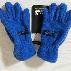 【新品未使用】キッズ　ジャックウルフスキン　冬手袋　暖かマイクロフリース　Sサイズ（3－4才対象）ブルー