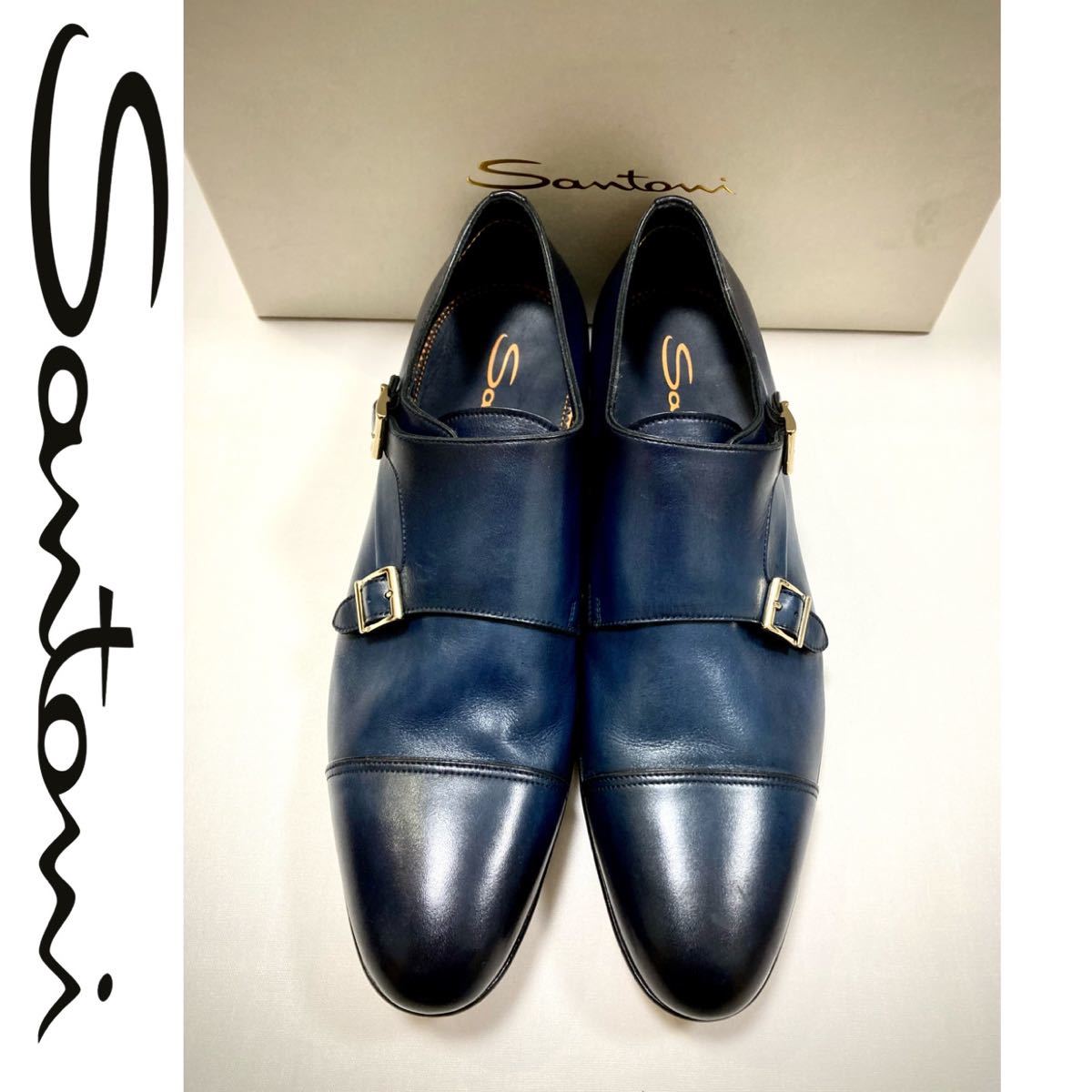 使用1-2回 美品】Santoni(サントーニ) サイドジップ アンクルブーツ