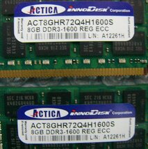 ns12 240pin DDR3 1600 PC3-12800 Registered 8GB ACTICA 8枚 合計64GB_画像4