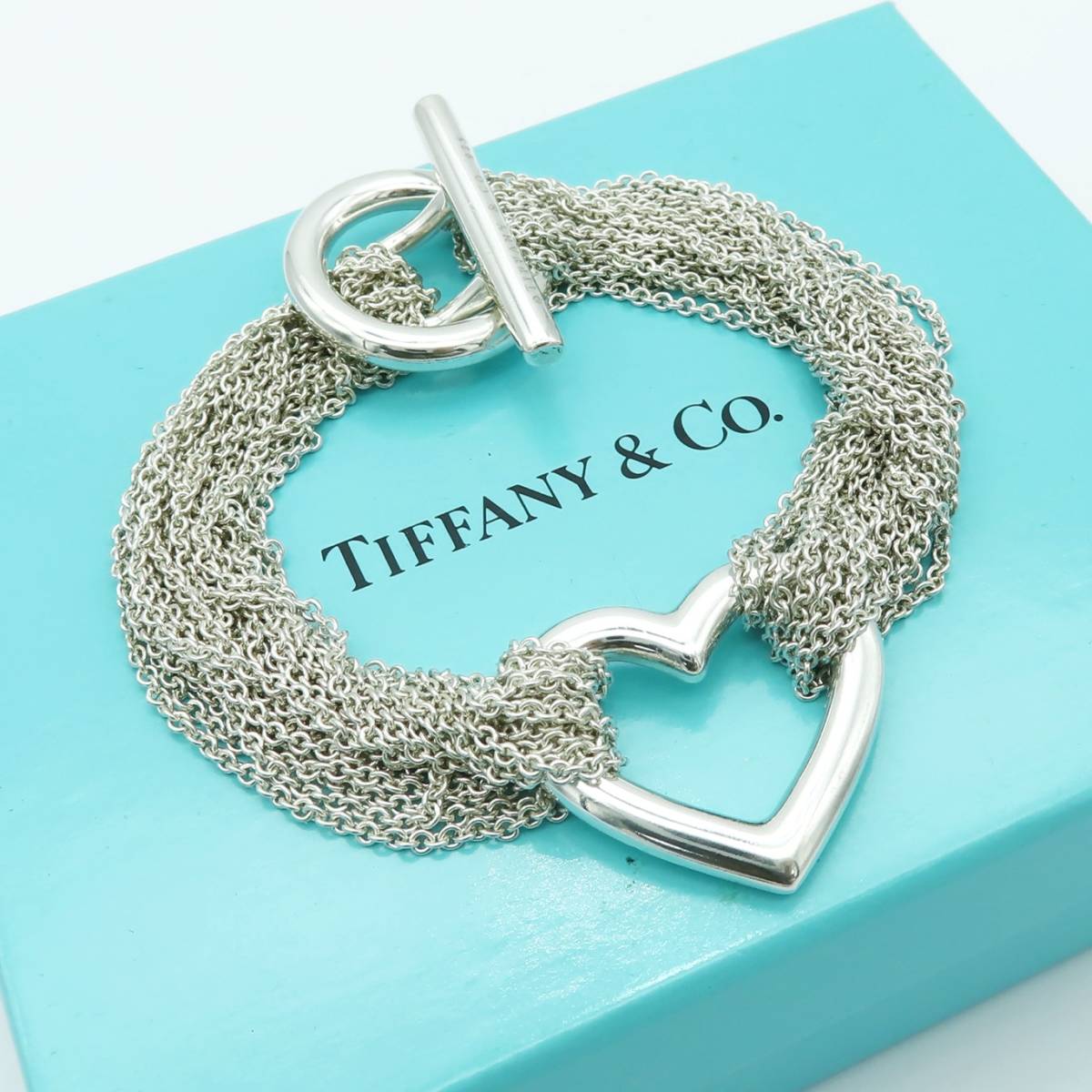 TIFFANY&Co. ハート ダブルロープ ブレスレット SV925