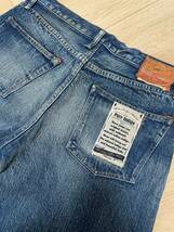 [Burgus plus] 955-XX 14.5oz 1955年モデル Natural Indigo Selvedge インディゴデニムパンツ 33 日本製 革パッチ バーガスプラス_画像6