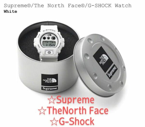 【新品未使用】Supreme/The North Face/G-SHOCK Watch White CASIO DW-6900 