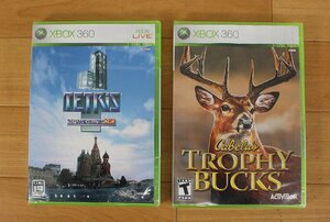 ◆未開封◆ XBOX360 テトリス　ザ・グランドマスターエース（非売品）、Cabela's TROPHY BUCKS北米版 2点セット　（2711748）