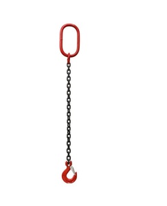 三方良し　1本吊り チェーンスリング 使用荷重：1.0t チェーン径6mmリーチ長さ1.5ｍ チェーンフック　チェーンブロック スリングチェーン