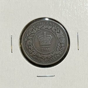 ノバスコシア 1セント硬貨(1861年-Large Bud)　ヴィクトリア女王/カナダ