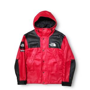 18AW Supreme THE NORTH FACE LEATHER MOUNTAIN JACKET シュプリーム × ザノースフェイス レザーマウンテンジャケットNP61807I S