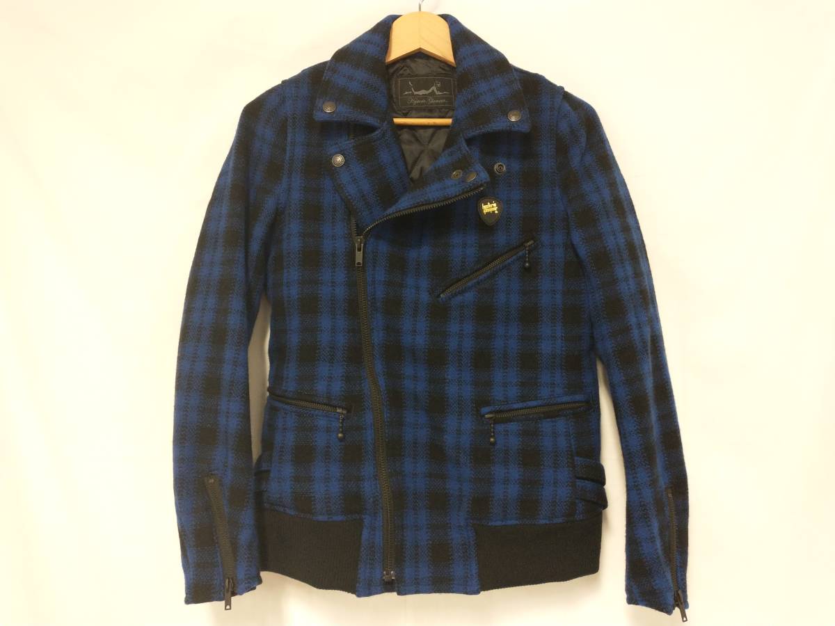 未使用】HYSTERIC GLAMOUR チェックダブルライダースジャケット-