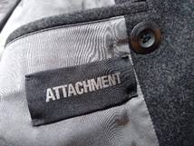 ATTACHMENT PEA-COAT アタッチメント ピーコート ウールコート ブラック サイズ2_画像5