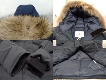 【美品】PYRENEX GRENOBLE FUR INT'L ファーフード付きダウンコート レディース サイズ40 ネイビー 参考定価121,000円 タグ付き_画像5