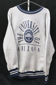 [90s] champion REVERSE WEAVE ARIZONA UNIVERSITY チャンピオン アリゾナ大学 カレッジロゴ スウェット L グレー リブライン 店舗受取可