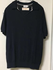 ◆【美品】Corsini コルシーニ/スキッパーニットポロNAVY 48size