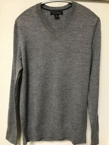 ◆【美品】Banana Republic バナナ・リパブリック/ MERINO EXTRA FINE WOOLＶネックニット/ グレーM size