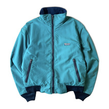 80s 黒タグ Eddie Bauer フリース ライナー ナイロン シェル ジャケット S / 80年代 ビンテージ エディーバウアー ターコイズ_画像1