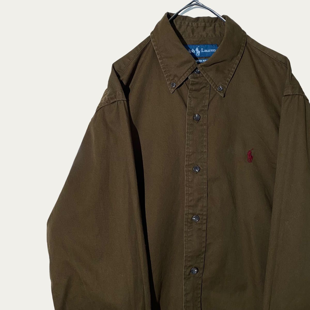 90s Polo Ralph Lauren ギンガムチェックシルクコットンシャツ library