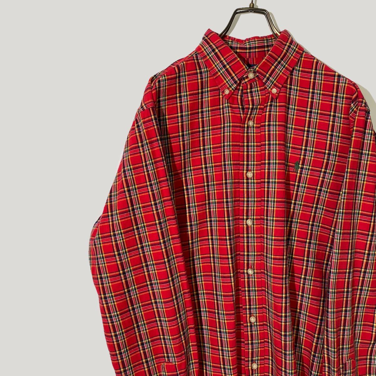 90s Polo Ralph Lauren ギンガムチェックシルクコットンシャツ library