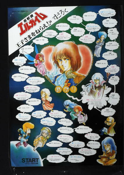 [Delivery Free]1985 MY ANIME Heavy Metal L-Gaim B3 Poster Board game Yagizawa Rio やぎざわ梨穂 重戦機エルガイム [tag重複撮影]