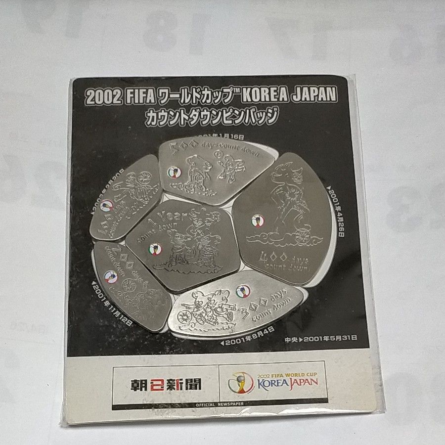 2002 FIFA WORLD CUP朝日新聞缶バッジ4個セット