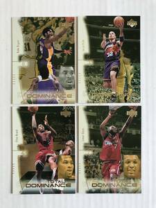 00-01 Upper Deck　Total Dominance インサート（Kobe Bryant, Jason Kidd, Elton Brand, Lamar Odom）4枚セット