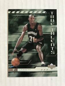 KEVIN GARNETT　00-01 Upper Deck　True Talents インサート #TT20