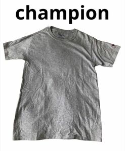 チャンピオン　champion Tシャツ　半袖　ワンポイント刺繍ロゴ　グレー　M
