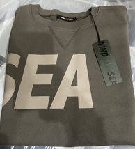 新品 即決 Lサイズ WIND AND SEA WDS SEA CREW NECK Charcoal Tauqe ウィンダンシー スウェット チャコール_画像2