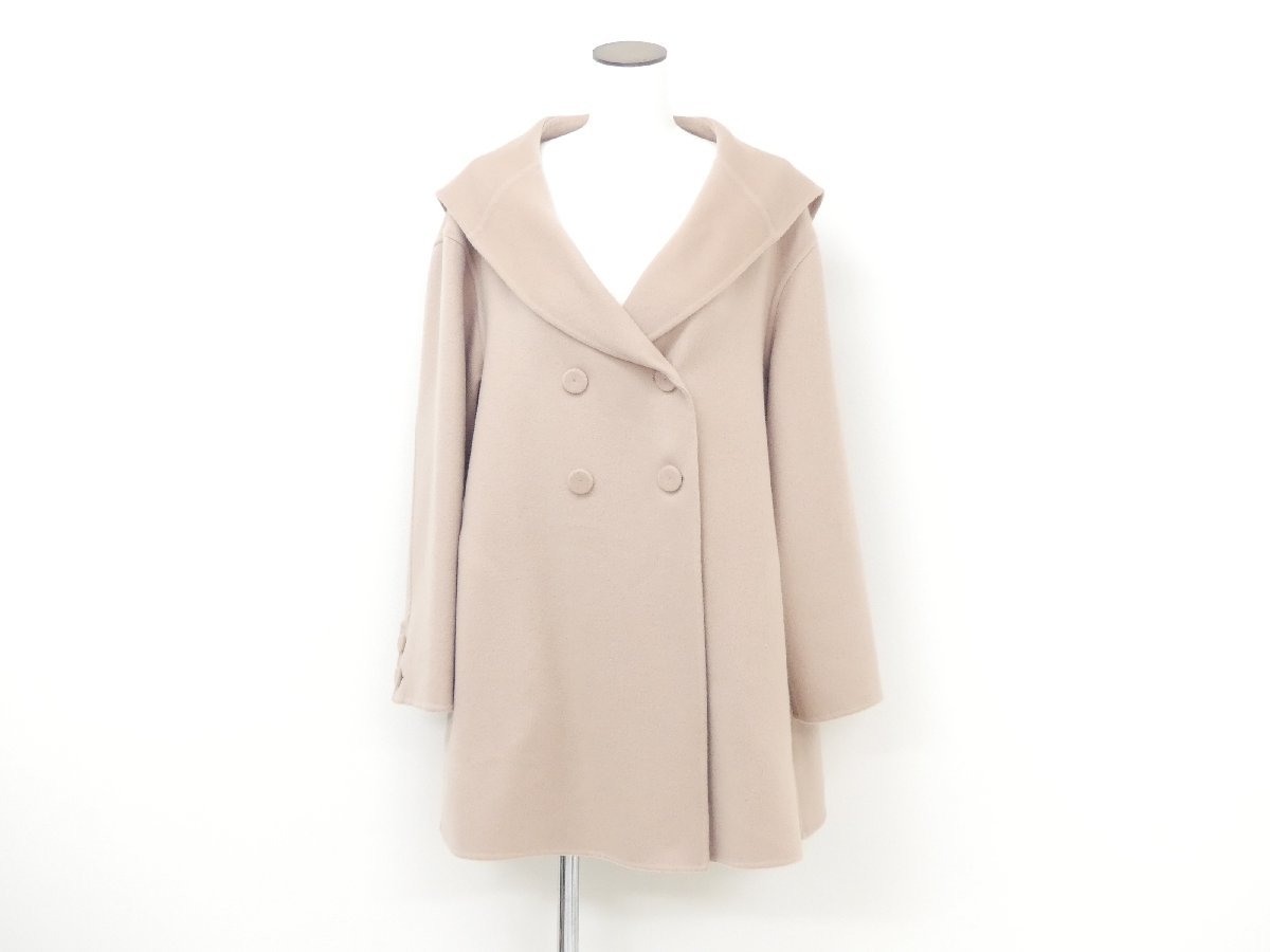 FOXEY カシミヤ100% ダブルフェイスコート フレアラップコート 40-