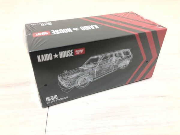 新品未開封　MINI-GT 1/64 ダットサン KAIDO 510 ワゴン ADVAN (右ハンドル) (KHMG033)