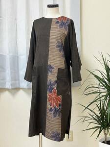  old cloth One-piece kimono remake one point thing K-018