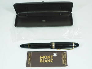 ビンテージ MONT BLANC モンブラン万年筆 タイプ149 1970~80年代 ピストン吸入式 字幅：F ペン先ボディとも使用感少 ケース無し TMI412