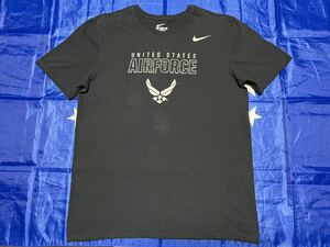 中古美品　made in USA US AIR FORCE / NIKE I AM A WARRIOR コットンTシャツ LARGE BLACK