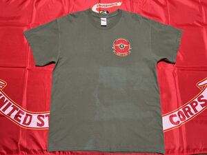 中古 USMC MWCS-18 コットンTシャツ GILDAN製　Lサイズ　OD