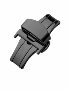 腕時計 プッシュ式 Dバックル 尾錠 交換簡単 12㎜ ブラック 新品未使用 B級品 NO.3