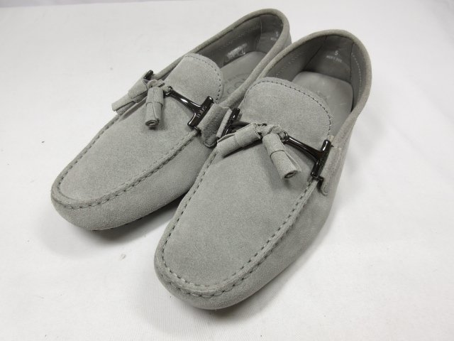 美品 TOD´S 35 22.5 ローファー スエードレザー 茶色/AC210 直販