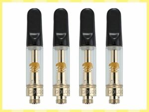 アトマイザー GCC ゴールド 0.8ML 510互換 電子タバコ 4本セット 長さ61mmx直径10.6mm ベイプ CBD ボトムエアフロー [2729:jungle]