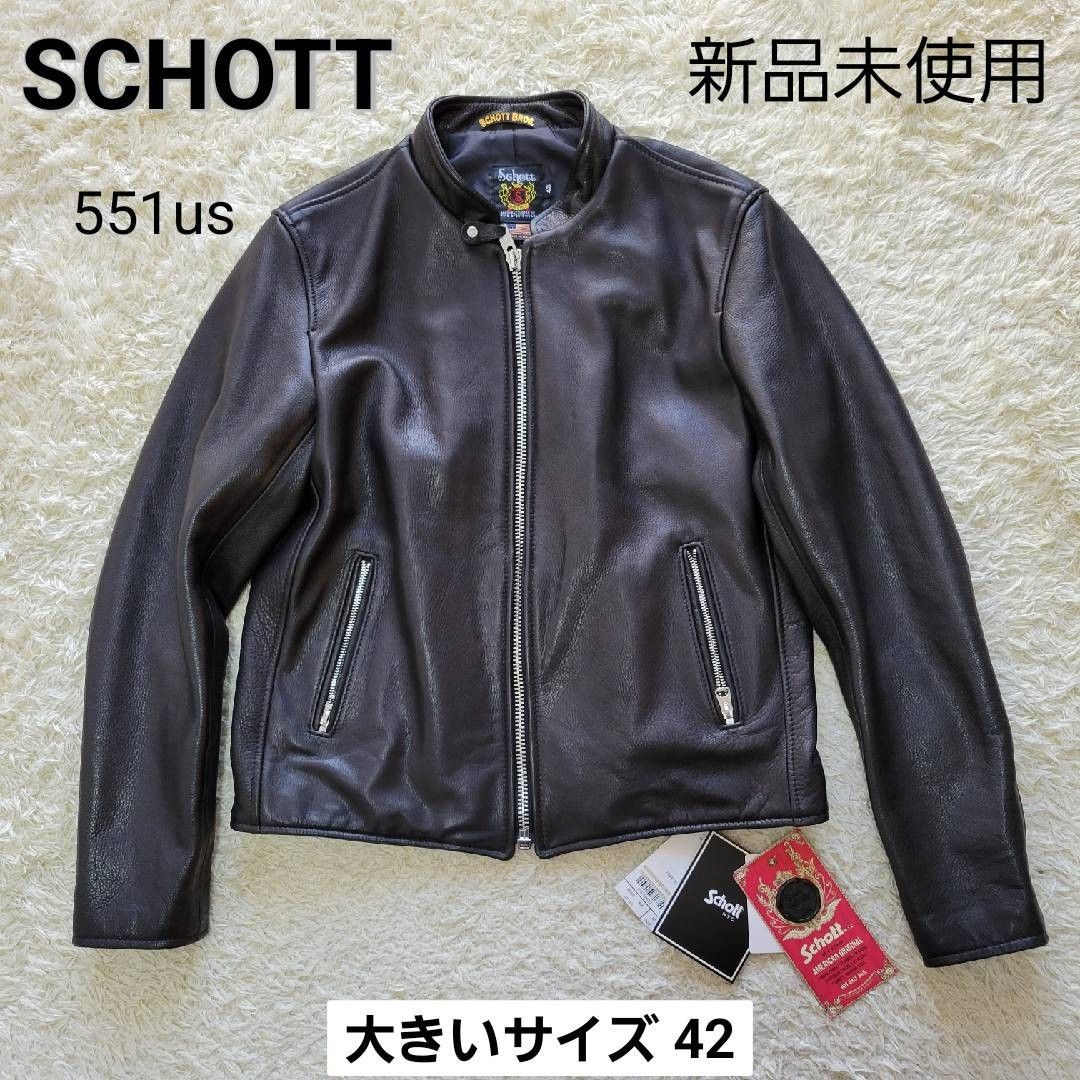 ②schott【36】ライナー付 141米国製 ◇シングルライダース ◇ショット