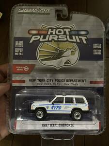 GREENLIGHT POLICE PATROL 911 hot pursuit グリーンライト 警察 1997 JEEP CHEROKEE new york ジープ　チェロキー