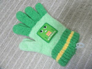  Gachapin yellow green gloves GACHAPLN Gachapin. mo Como ko gloves green series stretch stretch making use impression exist storage goods 