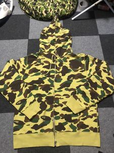 A BATHING APE HOODIE vintage FULL ZIP アベイシングエイプ ジップパーカー CAMO SIZE L