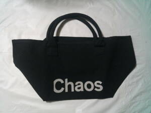  E chaos ミニ トートバッグ 平置き約19×約41×約22cm 帆布 ランチバッグ トラベルバッグ にも 頂き物 未使用品