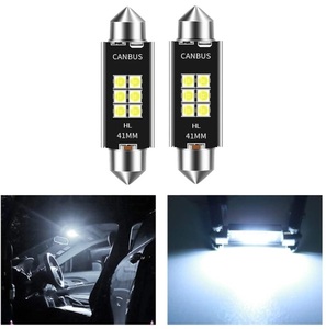 高品質 T10x41MM 42MM LED ルームランプ キャンセラー内蔵 2個