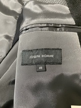 未使用タグ付き☆【JOSEPH HOMME】リネン混 ブラックカラー切替 ストレッチテーラードジャケット 48 ジョセフオム_画像9